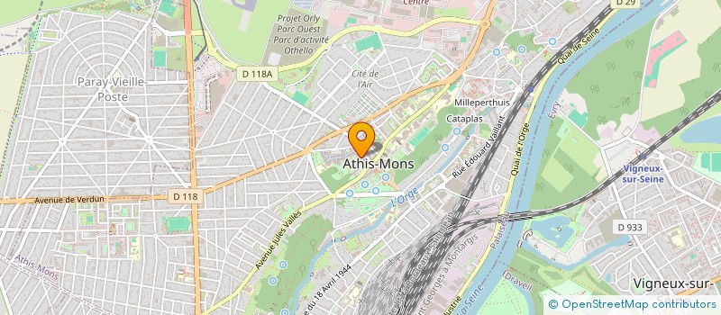 localisation de l'entreprise MONSIEUR BERNARD MARTIN à ATHIS-MONS