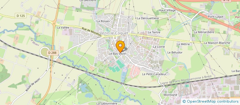 localisation de l'entreprise MONSIEUR BERNARD MARTIN  VEZIN-LE-COQUET