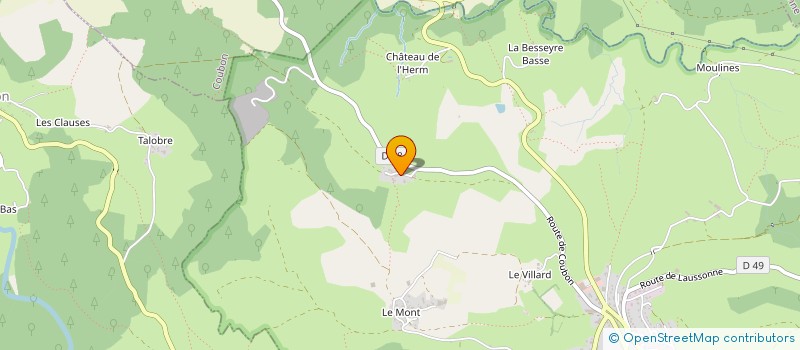 localisation de l'entreprise MONSIEUR BERNARD MARTIN  LAUSSONNE