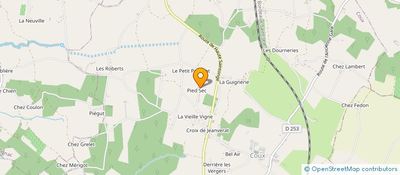 localisation de l'entreprise MONSIEUR BERNARD MARTIN  COUX