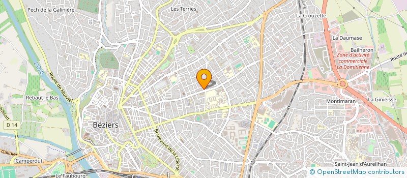 localisation de l'entreprise MONSIEUR BERNARD MARTY  BEZIERS