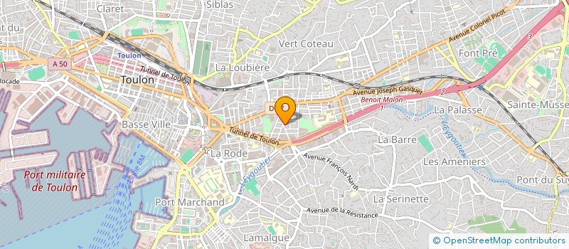 localisation de l'entreprise MONSIEUR BERNARD MATHIEU  TOULON