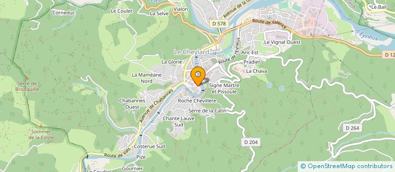 localisation de l'entreprise MONSIEUR BERNARD MATHON à LE CHEYLARD