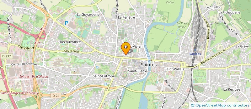 localisation de l'entreprise MONSIEUR BERNARD MAURAT  SAINTES