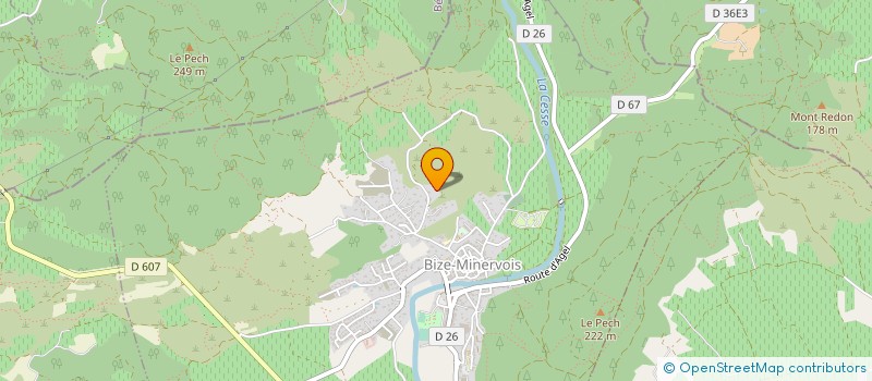 localisation de l'entreprise MONSIEUR BERNARD MAZARD  BIZE-MINERVOIS