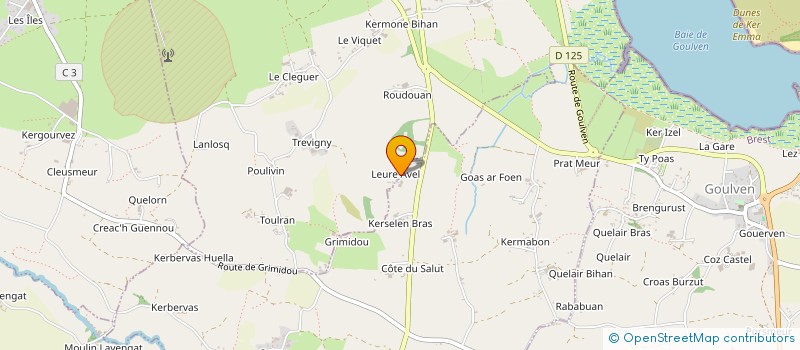 localisation de l'entreprise MONSIEUR BERNARD MAZE  PLOUNEOUR-BRIGNOGAN-PLAGES