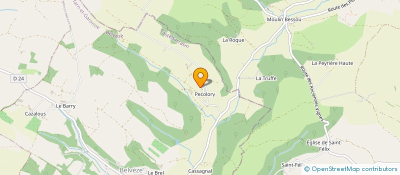 localisation de l'entreprise MONSIEUR BERNARD MAZENC  BELVEZE