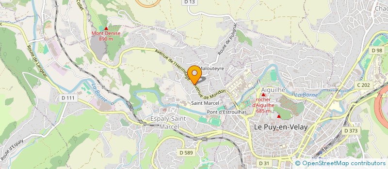 localisation de l'entreprise MONSIEUR BERNARD MAZUEL  ESPALY-SAINT-MARCEL