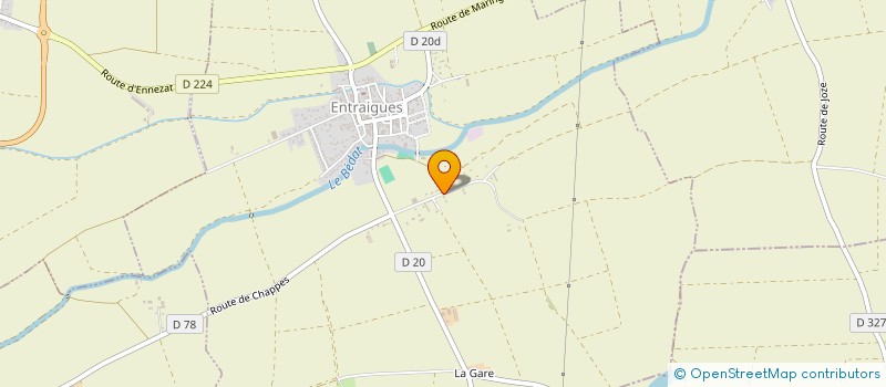 localisation de l'entreprise MONSIEUR BERNARD MEGEMONT  ENTRAIGUES