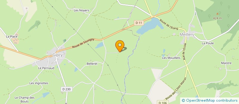 localisation de l'entreprise MONSIEUR BERNARD MERLE  SOUVIGNY