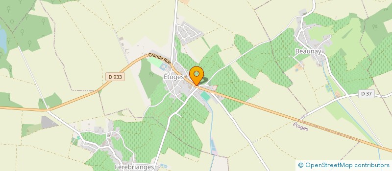 localisation de l'entreprise MONSIEUR BERNARD MOINEAU  ETOGES