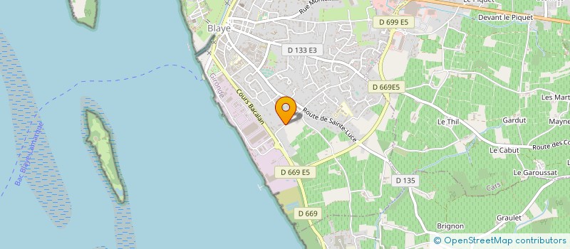 localisation de l'entreprise MONSIEUR BERNARD MOINET à BLAYE