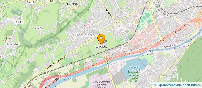 localisation de l'entreprise MONSIEUR BERNARD MOLLIEX  GILLY-SUR-ISERE