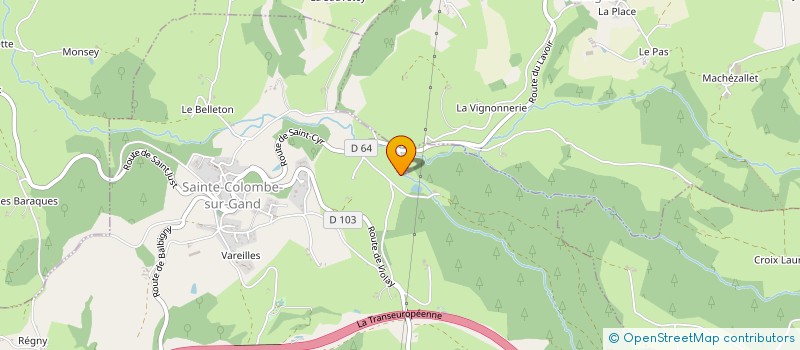 localisation de l'entreprise MONSIEUR BERNARD MONCORGE  SAINTE-COLOMBE-SUR-GAND