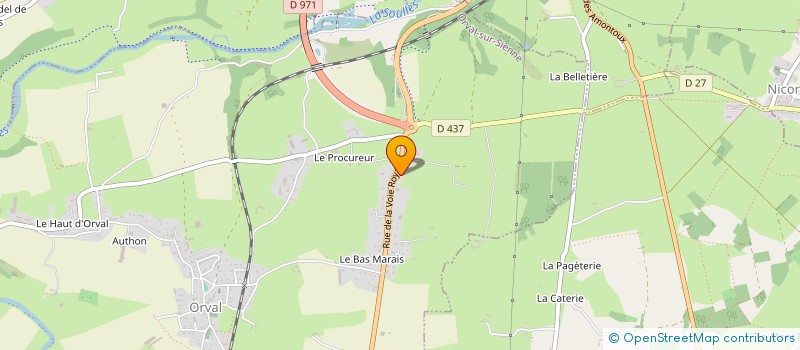 localisation de l'entreprise MONSIEUR BERNARD MONTAGNE  ORVAL SUR SIENNE