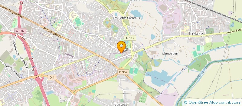 localisation de l'entreprise MONSIEUR BERNARD MOREAU  TRELAZE