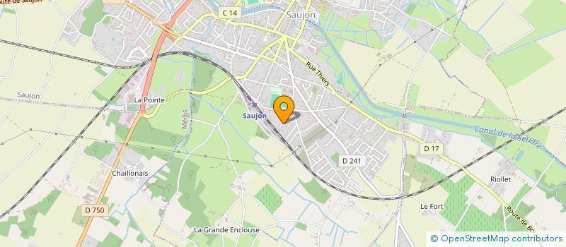 localisation de l'entreprise MONSIEUR BERNARD MORISOT  SAUJON