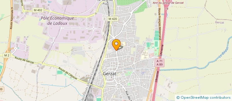 localisation de l'entreprise MONSIEUR BERNARD MOURET  GERZAT