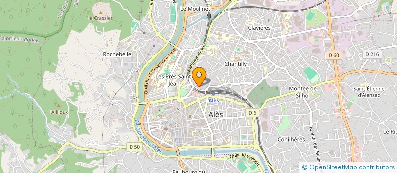 localisation de l'entreprise MONSIEUR BERNARD MOUTHON  ALES