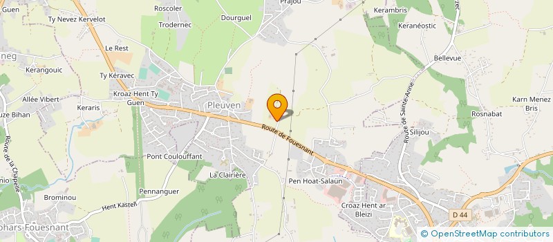 localisation de l'entreprise MONSIEUR BERNARD NERZIC  ST EVARZEC