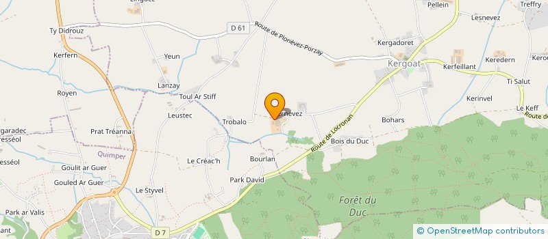 localisation de l'entreprise MONSIEUR BERNARD NEZET  QUEMENEVEN