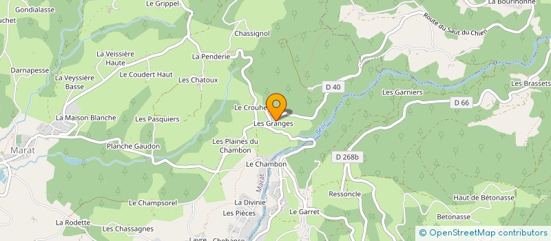 localisation de l'entreprise MONSIEUR BERNARD NOURRISSON  BERTIGNAT