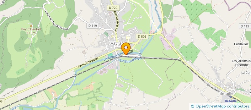 localisation de l'entreprise MONSIEUR BERNARD OLIVIER  VAYRAC