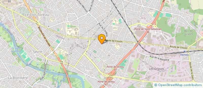 localisation de l'entreprise MONSIEUR BERNARD ORIEUX  VERTOU