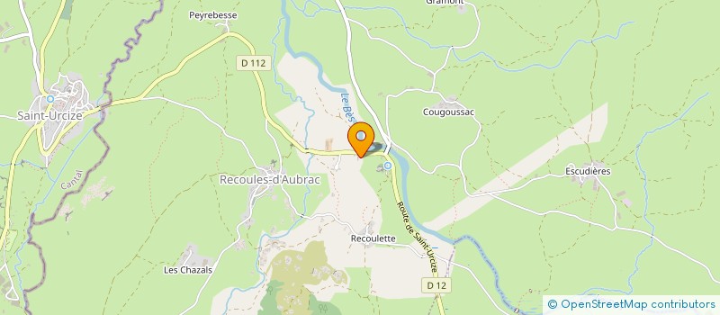 localisation de l'entreprise MONSIEUR BERNARD PAGES  RECOULES D'AUBRAC