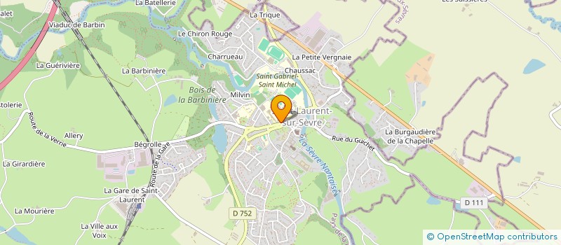 localisation de l'entreprise MONSIEUR BERNARD PAILLAT à SAINT-LAURENT-SUR-SEVRE