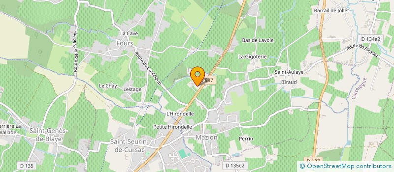 localisation de l'entreprise MONSIEUR BERNARD PAILLE à MAZION