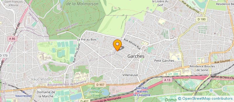 localisation de l'entreprise MONSIEUR BERNARD PARIZOT à GARCHES