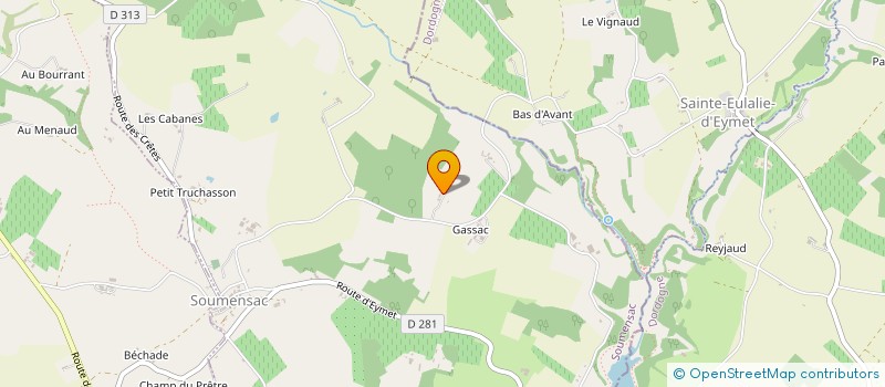 localisation de l'entreprise MONSIEUR BERNARD PATISSOU  SOUMENSAC