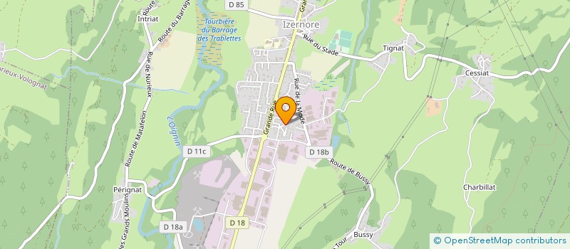 localisation de l'entreprise MONSIEUR BERNARD-PAUL BUSSOD  IZERNORE