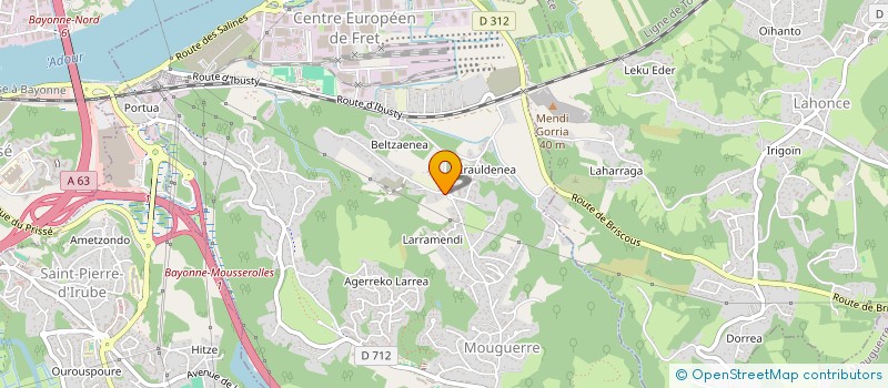 localisation de l'entreprise MONSIEUR BERNARD PECASTAING  MOUGUERRE