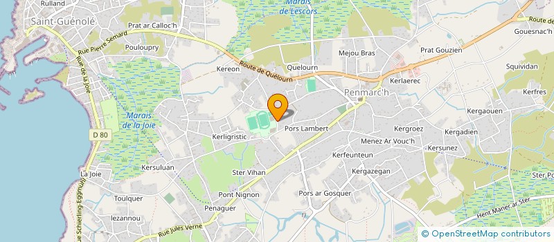 localisation de l'entreprise MONSIEUR BERNARD PEIGNE  PENMARCH