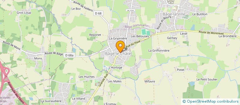 localisation de l'entreprise MONSIEUR BERNARD PELLETIER à BAGE-LE-CHATEL