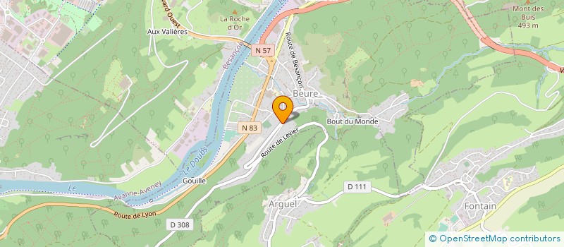 localisation de l'entreprise MONSIEUR BERNARD PELLETIER  BEURE