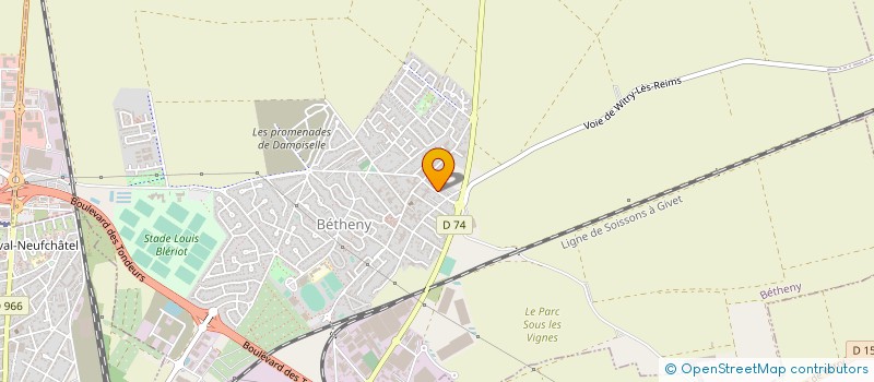 localisation de l'entreprise MONSIEUR BERNARD PELLOT  BETHENY