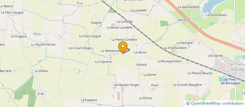 localisation de l'entreprise MONSIEUR BERNARD PELTIER  RETIERS