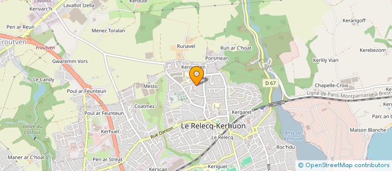localisation de l'entreprise MONSIEUR BERNARD PERON à LE RELECQ-KERHUON