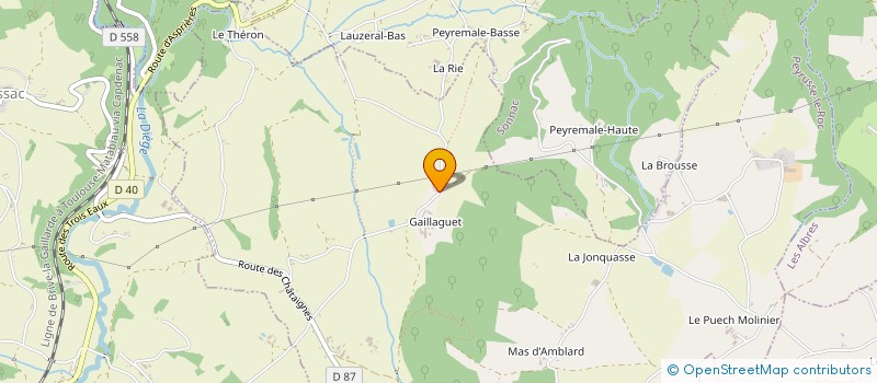 localisation de l'entreprise MONSIEUR BERNARD PERRIN  PEYRUSSE-LE-ROC