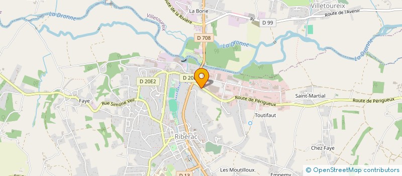 localisation de l'entreprise MONSIEUR BERNARD PEYPOUDAT  RIBERAC