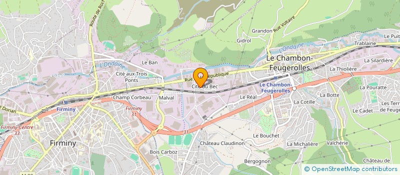 localisation de l'entreprise MONSIEUR BERNARD PEYRARD  LE CHAMBON-FEUGEROLLES