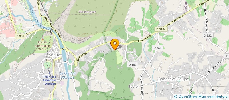 localisation de l'entreprise MONSIEUR BERNARD PEYROUSE  BOISSET-ET-GAUJAC