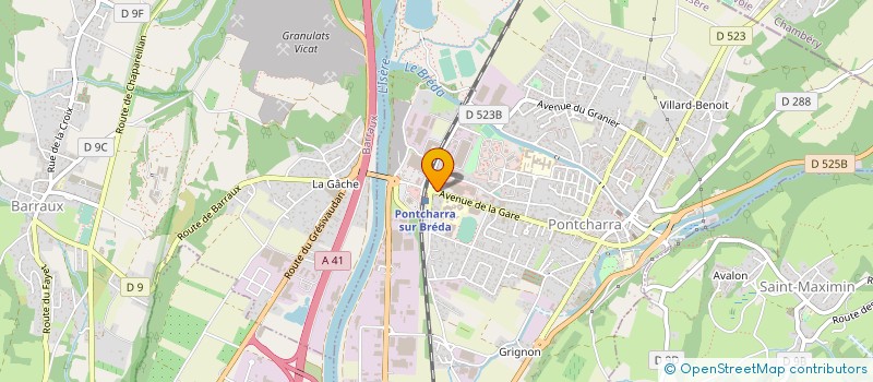 localisation de l'entreprise MONSIEUR BERNARD PHELIPPEAU  PONTCHARRA