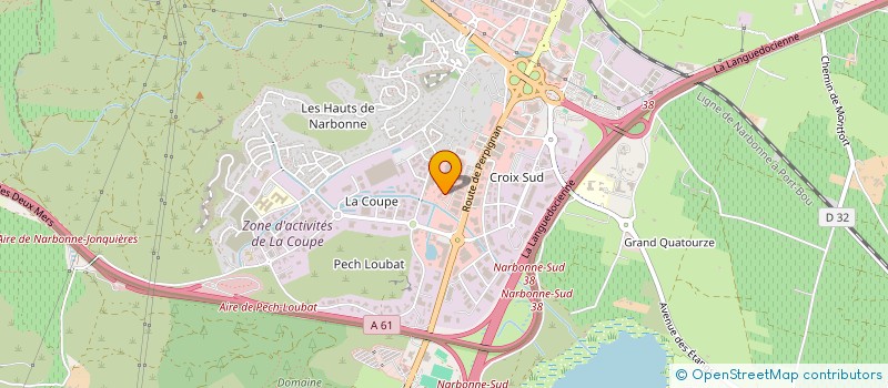 localisation de l'entreprise MONSIEUR BERNARD PIGASSOU  NARBONNE