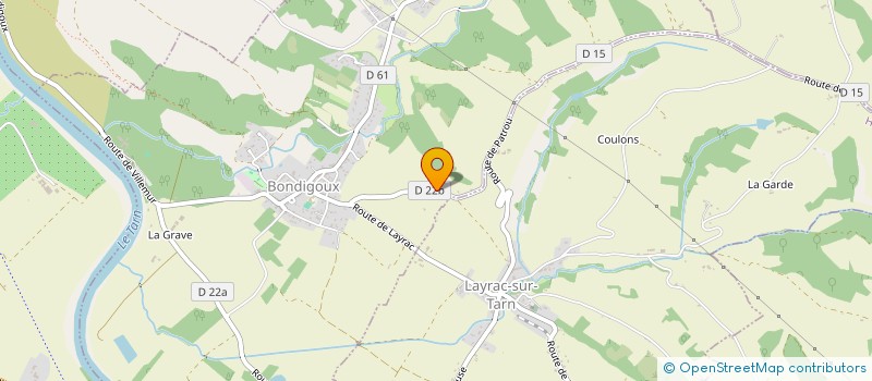 localisation de l'entreprise MONSIEUR BERNARD PLANELLS  BONDIGOUX