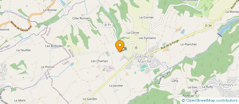 localisation de l'entreprise MONSIEUR BERNARD PONCET  GREZIEU-LE-MARCHE