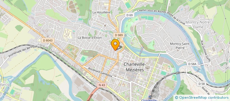 localisation de l'entreprise MONSIEUR BERNARD PONSART  CHARLEVILLE-MEZIERES